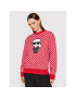 KARL LAGERFELD Pulóver Ikonik All-Over Monogram 220W1884 Piros Relaxed Fit - Pepit.hu