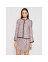 KARL LAGERFELD Zakó Summer Boucle 211W1402 Szürke Straight Fit - Pepit.hu