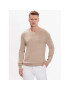 Lindbergh Sweater 30-80043 Bézs Slim Fit - Pepit.hu