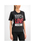 LOVE MOSCHINO Póló W4F151IM3517 Fekete Regular Fit - Pepit.hu