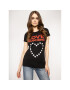 LOVE MOSCHINO Póló W4F7356E 1698 Fekete Regular Fit - Pepit.hu