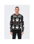 Only & Sons Sweater Xmas Santa 22023994 Fekete Regular Fit - Pepit.hu