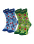 Rainbow Socks 2 pár hosszú szárú gyerek zokni Xmas Socks Balls Kids Gift Pak 2 Színes - Pepit.hu