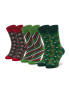 Rainbow Socks 3 pár uniszex hosszú szárú zokni Xmas Socks Box Stripes Pak 3 Zöld - Pepit.hu