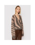 Remain Kardigán Cami Cardigan Knit Zebra Print RM331 Barna Regular Fit - Pepit.hu