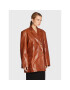 Remain Zakó Bolette Blazer Leather RM1662 Barna Relaxed Fit - Pepit.hu