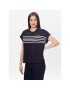 Tommy Hilfiger Blúz Stripe WW0WW37881 Sötétkék Relaxed Fit - Pepit.hu