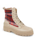 Tommy Hilfiger Bokacsizma Feminine Tartan Lace Up Bootie FW0FW07670 Bézs - Pepit.hu