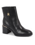 Tommy Hilfiger Bokacsizma Feminine Th Hardware Mid Bootie FW0FW07539 Fekete - Pepit.hu