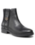 Tommy Hilfiger Bokacsizma Th Hardware Leather Flat Boot FW0FW05996 Fekete - Pepit.hu