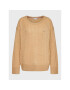 Tommy Hilfiger Curve Sweater Cable WW0WW37503 Bézs Relaxed Fit - Pepit.hu