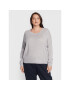 Tommy Hilfiger Curve Sweater Crv Softwool Open-Nk WW0WW32877 Szürke Relaxed Fit - Pepit.hu