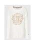 Tommy Hilfiger Curve Sweater Graphic Open-Nk WW0WW32830 Fehér Regular Fit - Pepit.hu