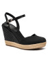 Tommy Hilfiger Espadrilles Basic Closed Toe High Wedge FW0FW04786 Fekete - Pepit.hu