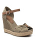 Tommy Hilfiger Espadrilles Basic Open Toe High Wedge FW0FW04784 Zöld - Pepit.hu