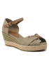 Tommy Hilfiger Espadrilles Basic Open Toe Mid Wedge FW0FW04785 Zöld - Pepit.hu