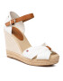 Tommy Hilfiger Espadrilles Basic Opened Toe High Wedge FW0FW04784 Fehér - Pepit.hu