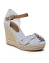 Tommy Hilfiger Espadrilles Basic Seersucker High Wedge FW0FW07160 Kék - Pepit.hu