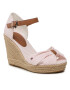 Tommy Hilfiger Espadrilles Basic Seersucker High Wedge FW0FW07160 Rózsaszín - Pepit.hu