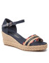 Tommy Hilfiger Espadrilles Corporate Webbing Low Wedge FW0FW06293 Sötétkék - Pepit.hu