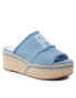 Tommy Hilfiger Espadrilles Denim Wedge Flatform FW0FW07085 Kék - Pepit.hu