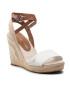 Tommy Hilfiger Espadrilles Elevated Th Leather Wedge Sandal FW0FW06356 Bézs - Pepit.hu