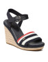 Tommy Hilfiger Espadrilles Feminine Crochet High Wedge FW0FW07274 Sötétkék - Pepit.hu