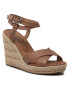 Tommy Hilfiger Espadrilles Feminine High Wegde Sandal FW0FW06238 Barna - Pepit.hu