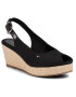 Tommy Hilfiger Espadrilles Iconic Elba Sling Back Wedge FW0FW04788 Fekete - Pepit.hu