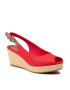 Tommy Hilfiger Espadrilles Iconic Elba Sling Back Wedge FW0FW04788 Piros - Pepit.hu