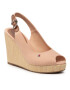 Tommy Hilfiger Espadrilles Iconic Elena Sling Back Wedge FW0FW04789 Bézs - Pepit.hu