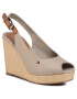 Tommy Hilfiger Espadrilles Iconic Elena Sling Back Wedge FW0FW04789 Bézs - Pepit.hu