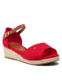 Tommy Hilfiger Espadrilles Rope Wedge Sandal T3A7-32185-0048 M Piros - Pepit.hu