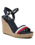 Tommy Hilfiger Espadrilles Shimmery Ribon High Wedge FW0FW05590 Sötétkék - Pepit.hu