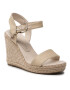 Tommy Hilfiger Espadrilles Shiny Touches High Wedge Sandal FW0FW06180 Bézs - Pepit.hu