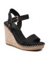 Tommy Hilfiger Espadrilles Shiny Touches High Wedge Sandal FW0FW06180 Fekete - Pepit.hu