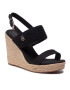 Tommy Hilfiger Espadrilles Textured High Wedge Sandal FW0FW06441 Fekete - Pepit.hu