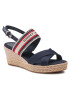 Tommy Hilfiger Espadrilles Th Artisandal Mid Wedge Sandal FW0FW05770 Sötétkék - Pepit.hu