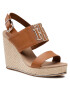 Tommy Hilfiger Espadrilles Th Elastic High Wedge Sandal FW0FW05599 Barna - Pepit.hu