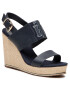 Tommy Hilfiger Espadrilles Th Elastic High Wedge Sandal FW0FW05599 Sötétkék - Pepit.hu