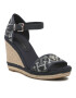 Tommy Hilfiger Espadrilles Th Monogram Denim Wedge FW0FW06935 Sötétkék - Pepit.hu