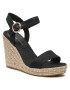 Tommy Hilfiger Espadrilles Th Signature High Wedge Sandal FW0FW05613 Fekete - Pepit.hu