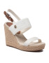 Tommy Hilfiger Espadrilles Th Textured High Wedge Sanal FW0FW06441 Fehér - Pepit.hu