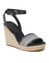 Tommy Hilfiger Espadrilles Th Woven High Wedge FW0FW07344 Sötétkék - Pepit.hu