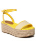 Tommy Hilfiger Espadrilles Th Woven Platform Sandal FW0FW07345 Sárga - Pepit.hu