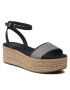 Tommy Hilfiger Espadrilles Th Woven Platform Sandal FW0FW07345 Sötétkék - Pepit.hu