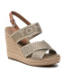 Tommy Hilfiger Espadrilles Tommy Webbing High Wedge SandalFW0FW06355 Zöld - Pepit.hu