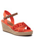 Tommy Hilfiger Espadrilles Tommy Webbing Low Wedge Sandal FW0FW06297 Narancssárga - Pepit.hu