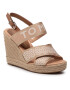 Tommy Hilfiger Espadrilles Webbing High Wedge Sandal FW0FW06355 Bézs - Pepit.hu