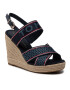 Tommy Hilfiger Espadrilles Webbing High Wedge Sandal FW0FW06355 Sötétkék - Pepit.hu